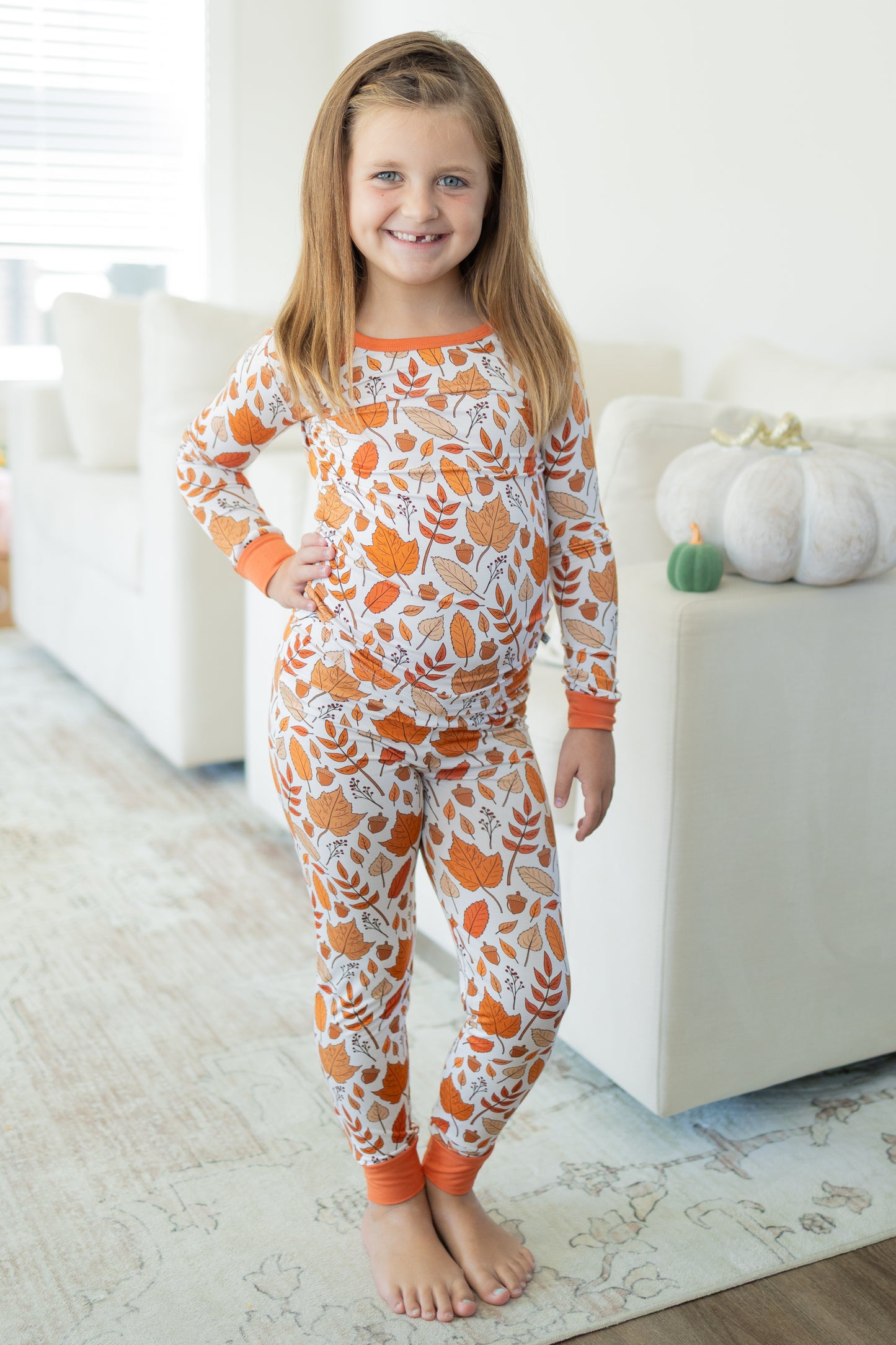 Fall Hues Long Sleeve With Pants Pajamas