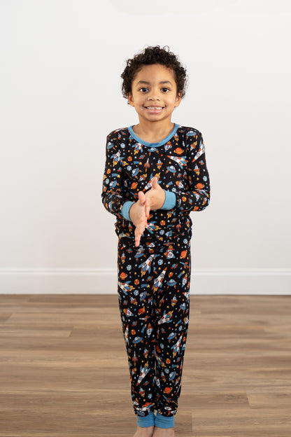 Space Long Sleeve With Pants Pajamas