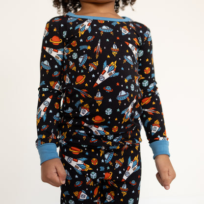 Space Long Sleeve With Pants Pajamas