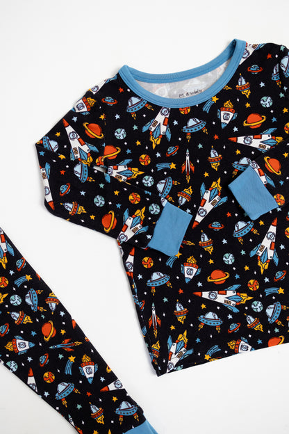 Space Long Sleeve With Pants Pajamas