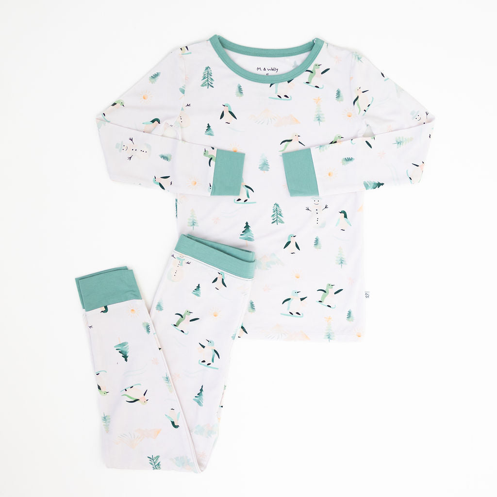 Waddle Wonderland Long Sleeve With Pants Pajamas