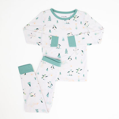 Waddle Wonderland Long Sleeve With Pants Pajamas