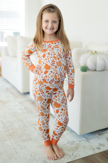 Fall Hues Long Sleeve With Pants Pajamas