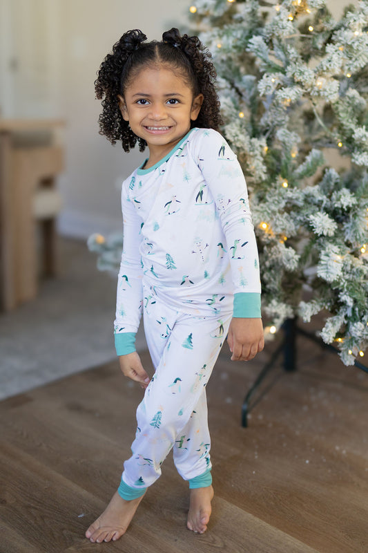 Waddle Wonderland Long Sleeve With Pants Pajamas