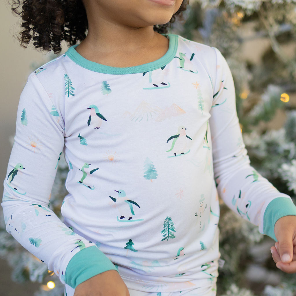 Waddle Wonderland Long Sleeve With Pants Pajamas