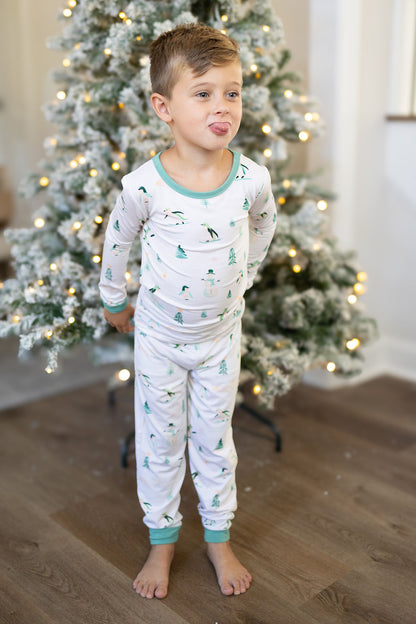 Waddle Wonderland Long Sleeve With Pants Pajamas