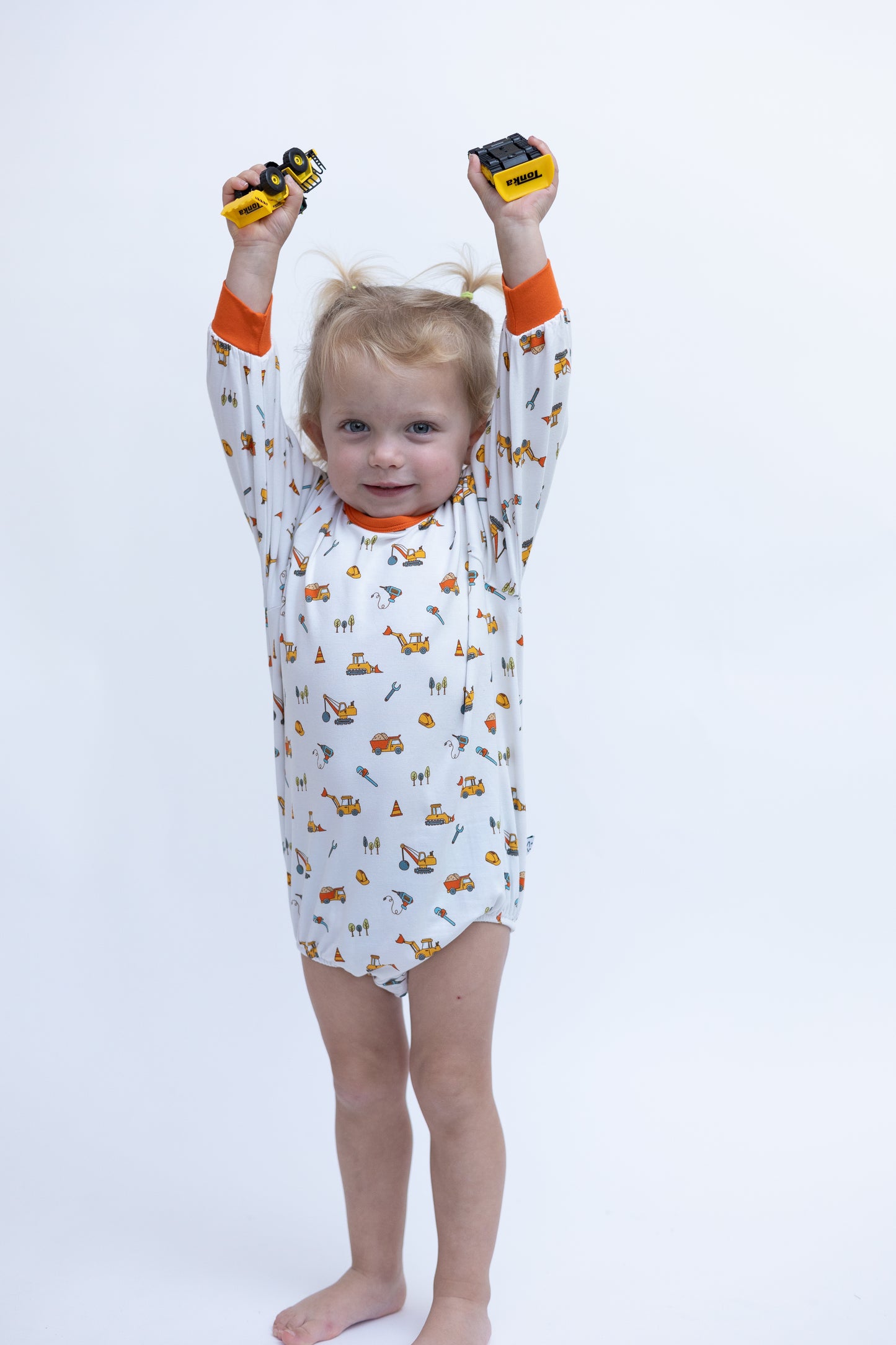 Tool Time Long Sleeve Bubble Romper