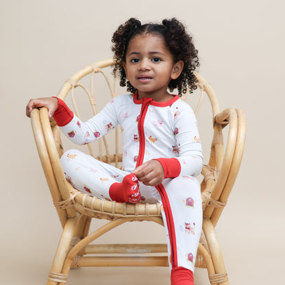 Wally Farm Zippered Romper