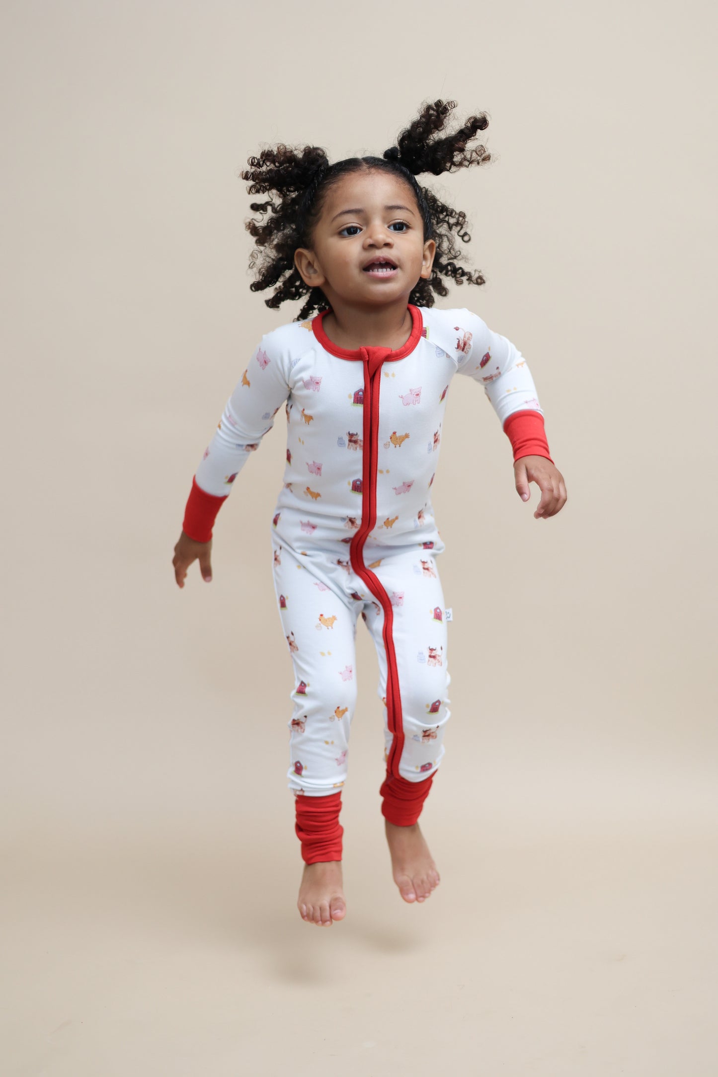 Wally Farm Zippered Romper