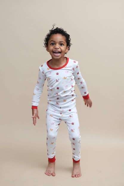 Wally Farm Long Sleeve With Pants Pajamas